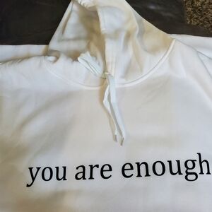 White hooded sweatshirt